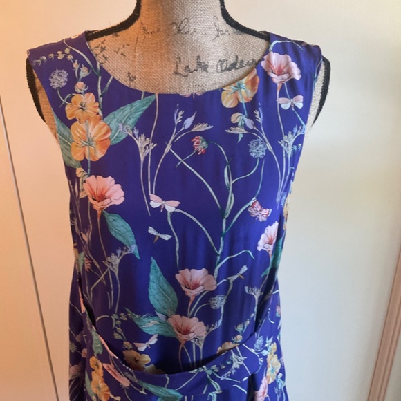 ANTHROPOLOGIE HD in Paris Hidden Isle Silk Floral Print Dress 10 - Picture 10 of 14